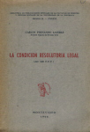 La condición resolutoria legal vignette