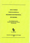 Dos temas vinculados al régimen matrimonial de bienes vignette