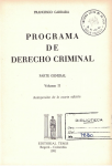 Programa de derecho criminal: Parte General. v. II vignette
