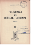 Programa de derecho criminal. v. X vignette